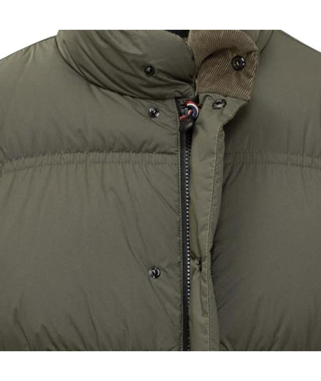 MONCLER Зеленый пуховик, фото 4