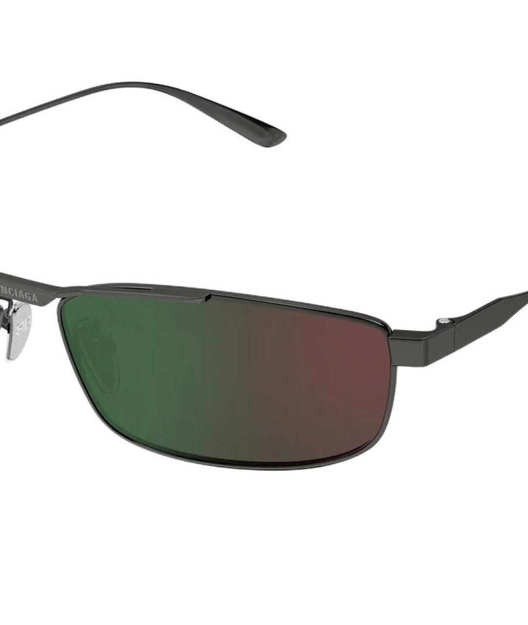 BALENCIAGA Черные металлические солнцезащитные очки, фото 3