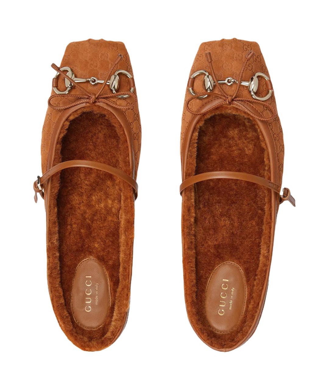 GUCCI Коричневые замшевые мюли, фото 4