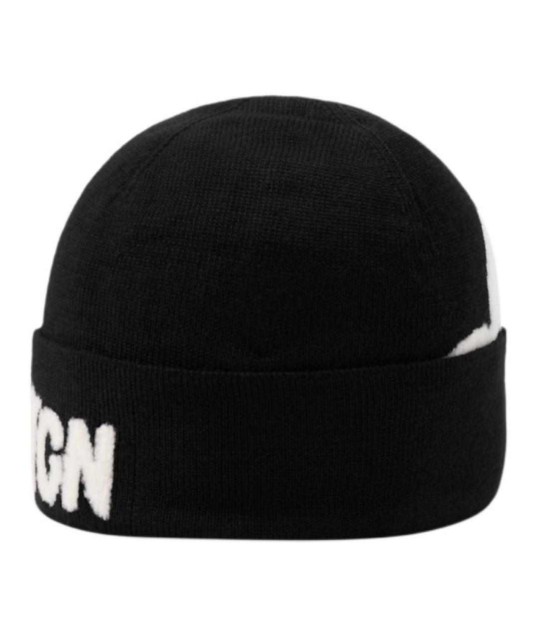 LOUIS VUITTON Черная шерстяная шапка, фото 3
