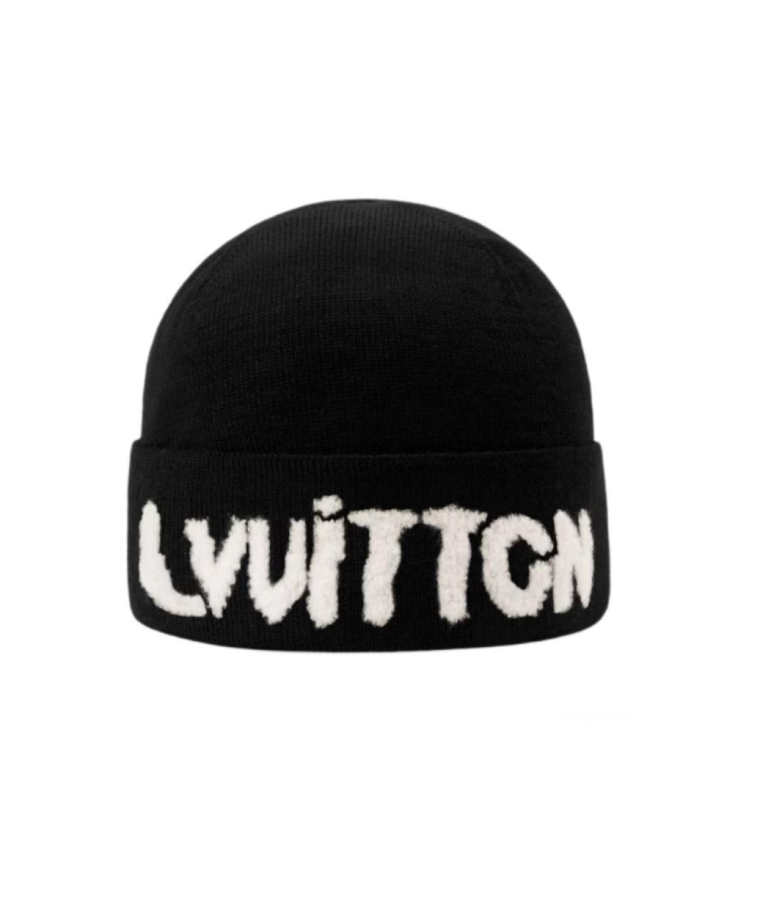LOUIS VUITTON Черная шерстяная шапка, фото 1