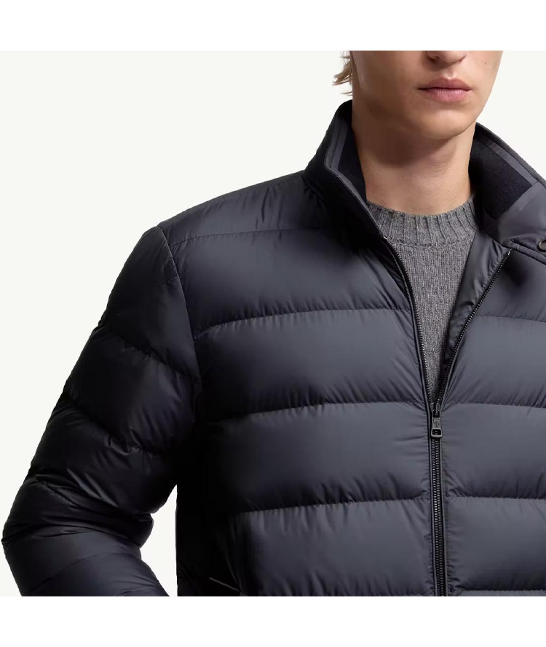 MONCLER Темно-синий пуховик, фото 5