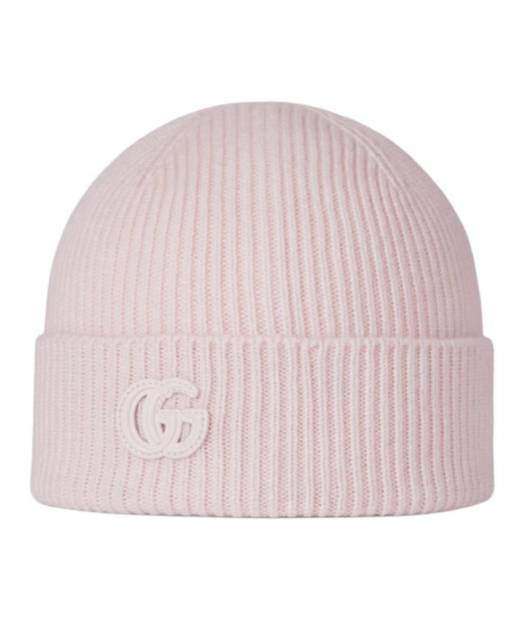 GUCCI Розовая кашемировая шапка, фото 1