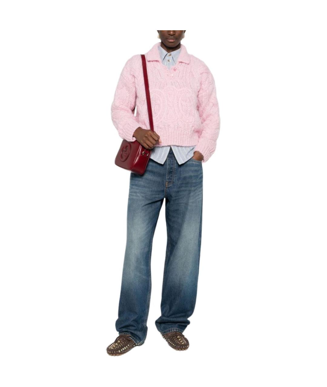 CELINE Розовый джемпер / свитер, фото 3