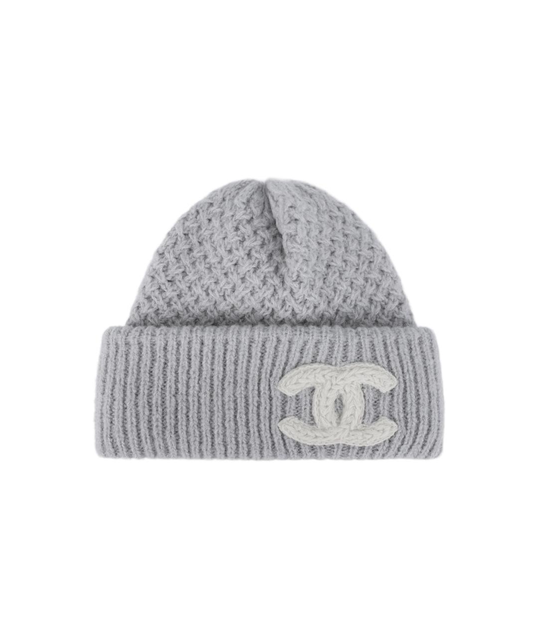 CHANEL Серая шапка, фото 4
