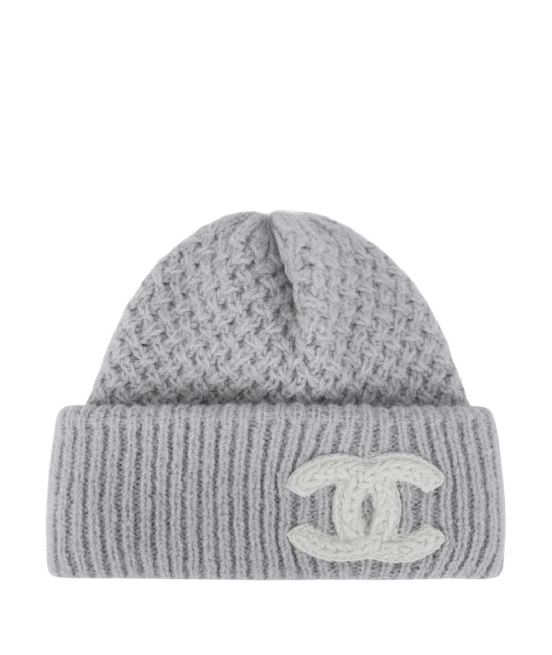 CHANEL Серая шапка, фото 1