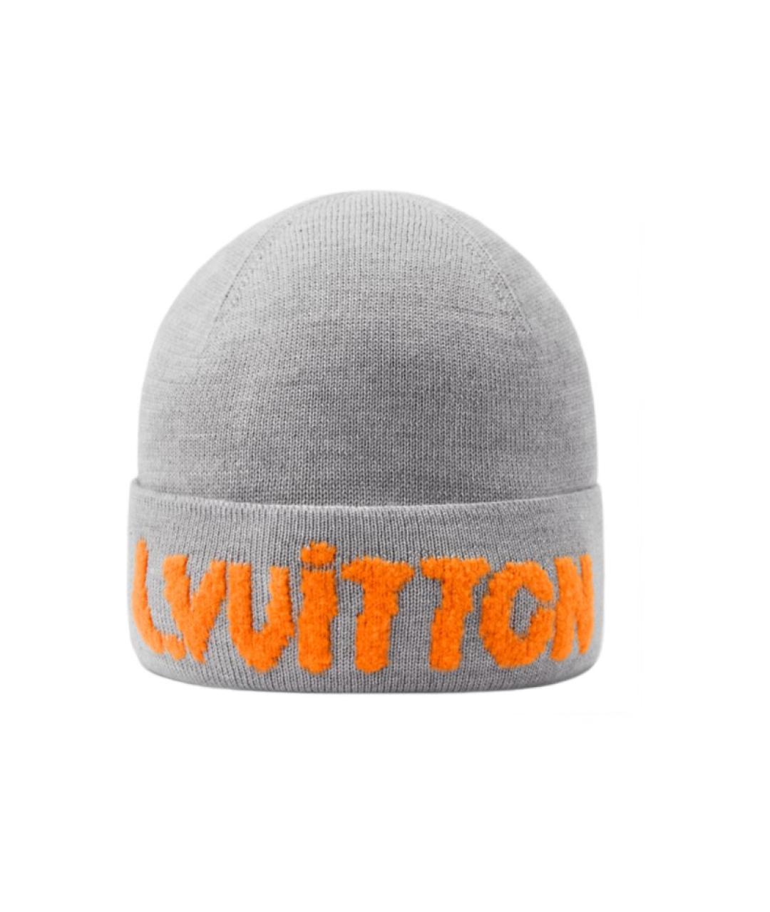 LOUIS VUITTON Серая шерстяная шапка, фото 2