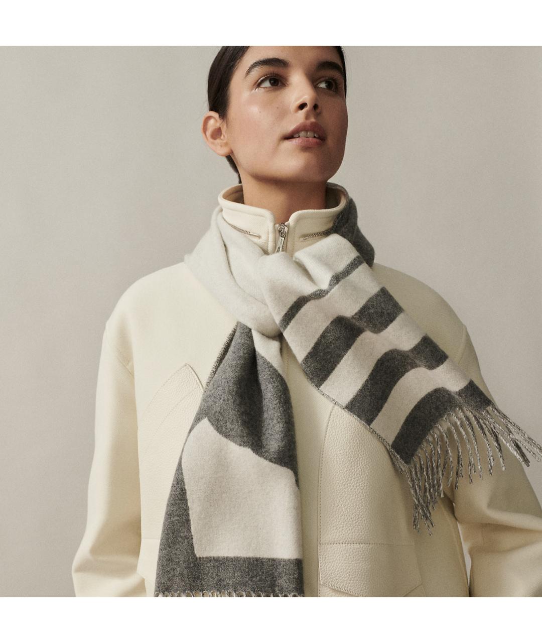 HERMES Мульти кашемировый шарф, фото 3