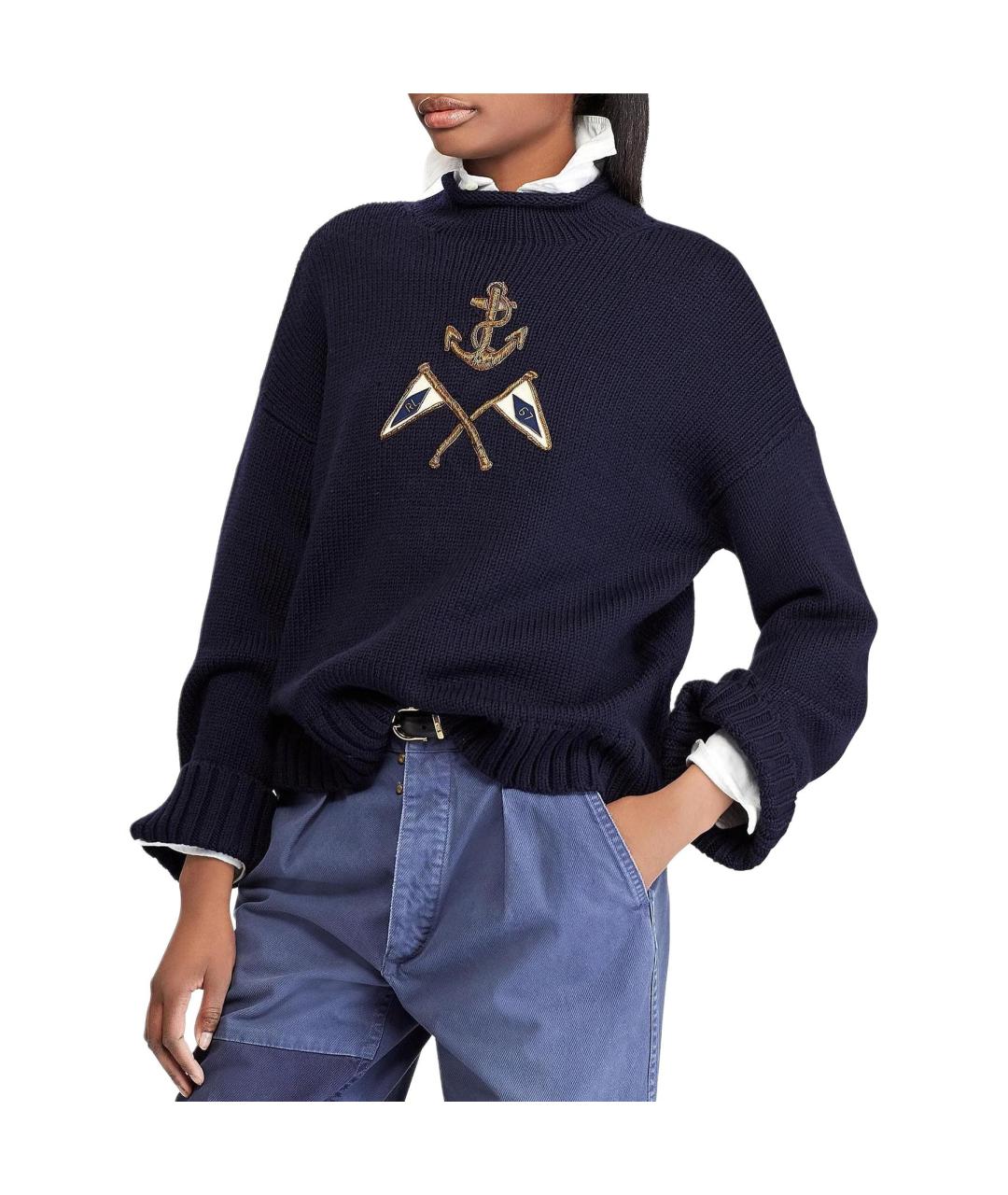 POLO RALPH LAUREN Темно-синий джемпер / свитер, фото 3