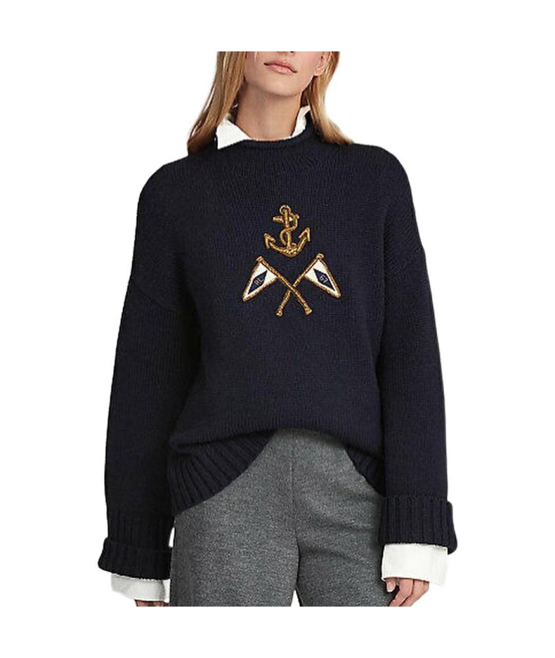 POLO RALPH LAUREN Темно-синий джемпер / свитер, фото 2