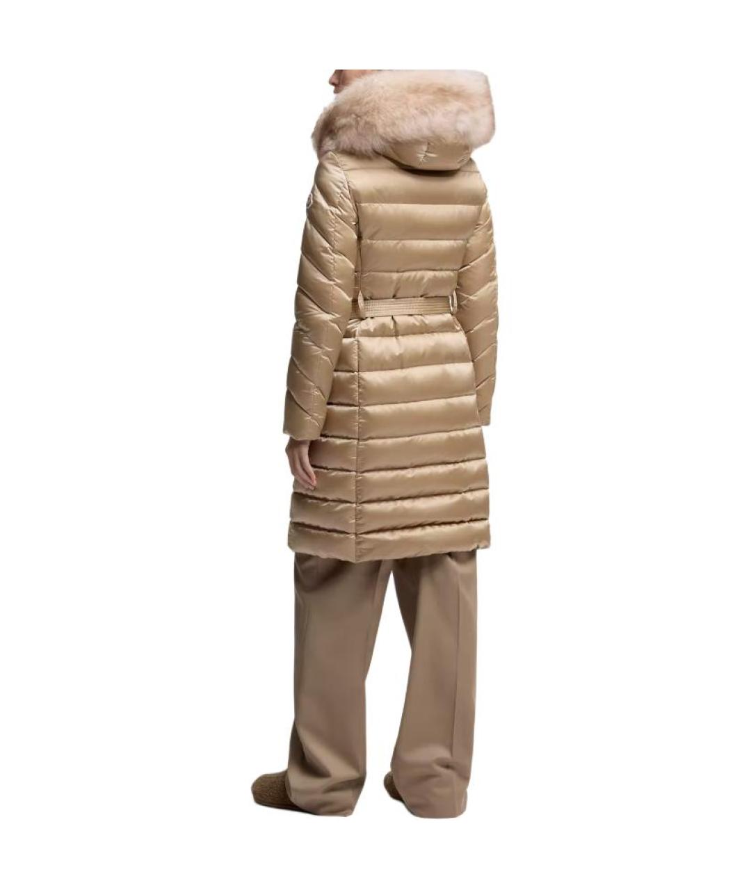 MONCLER Бежевый пуховик, фото 3