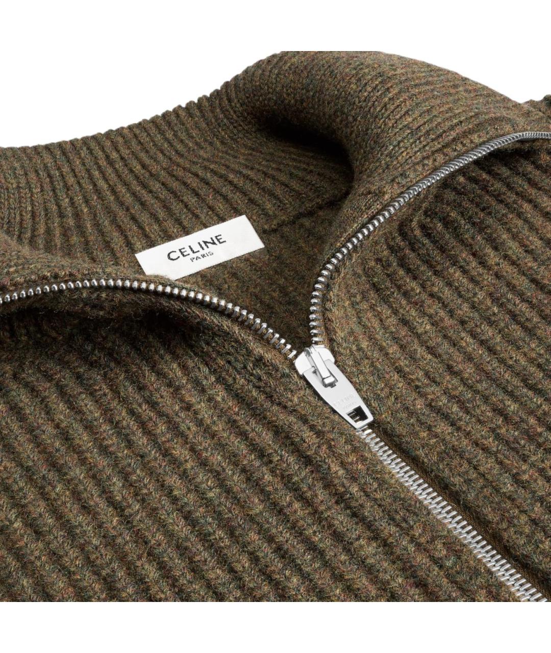 CELINE Хаки кардиган, фото 5