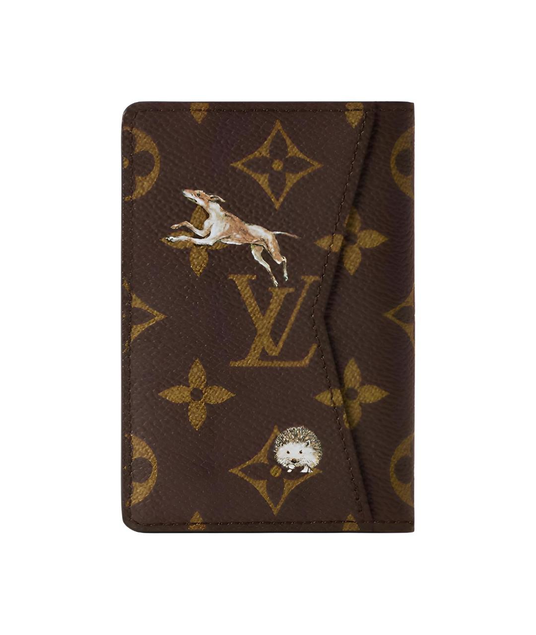 LOUIS VUITTON Коричневый кардхолдер, фото 3