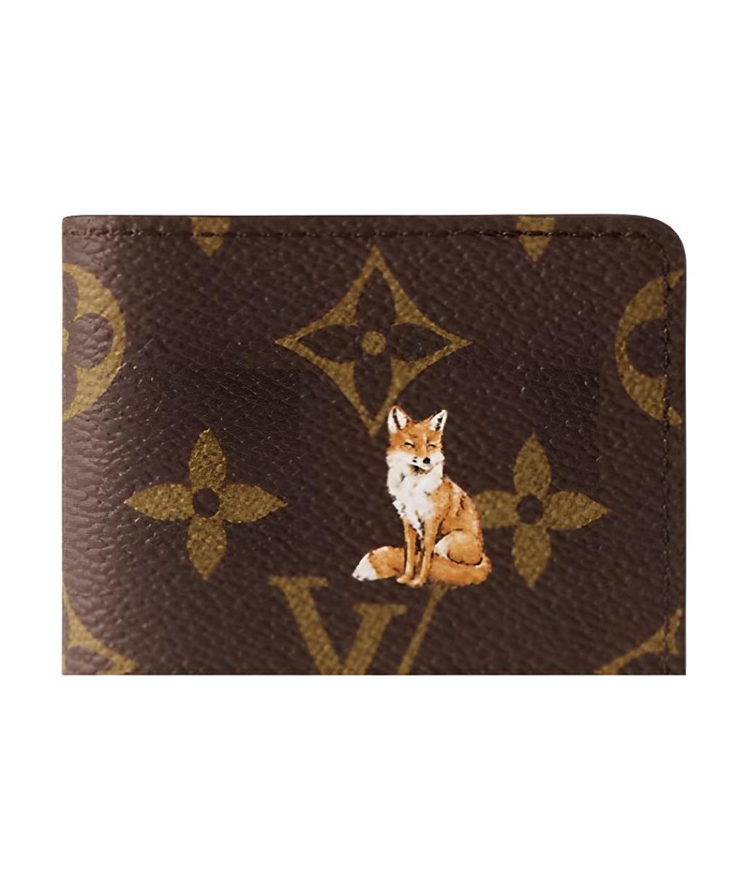 LOUIS VUITTON Коричневый кардхолдер, фото 5