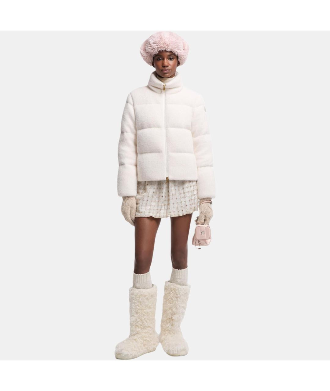 MONCLER Белый пуховик, фото 4