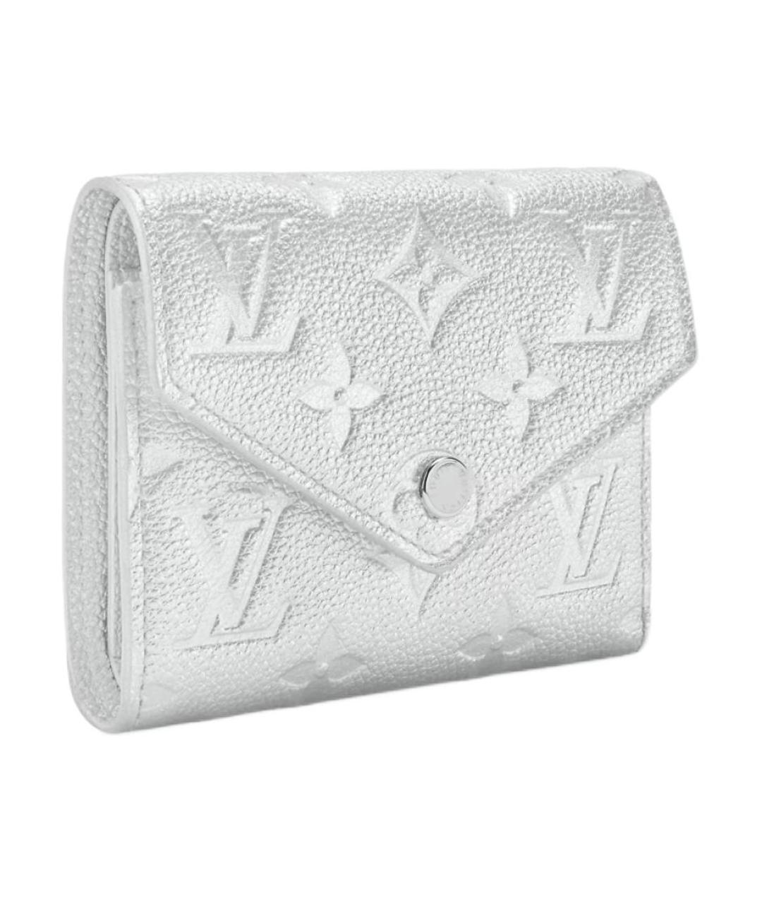LOUIS VUITTON Серебрянный кожаный кошелек, фото 2