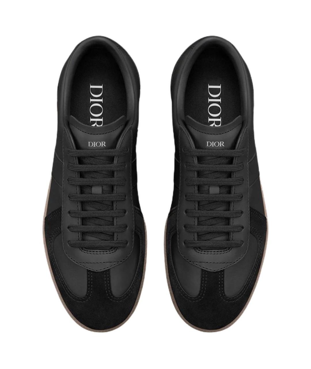 CHRISTIAN DIOR Черные кожаные низкие кроссовки / кеды, фото 5