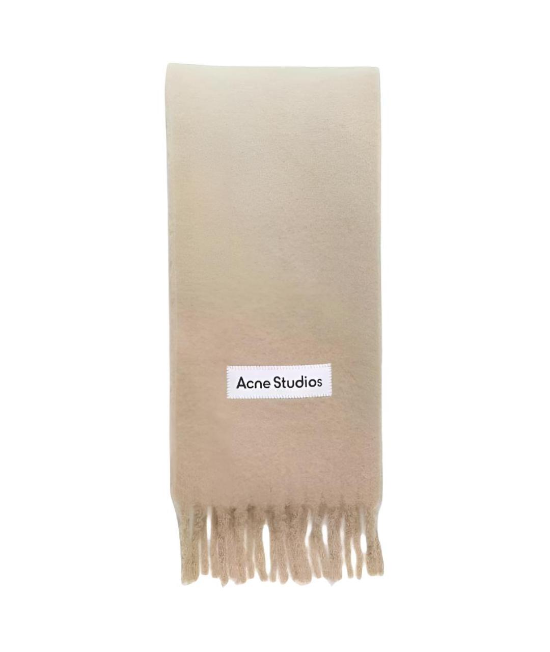 ACNE STUDIOS Бежевый шерстяной шарф, фото 1