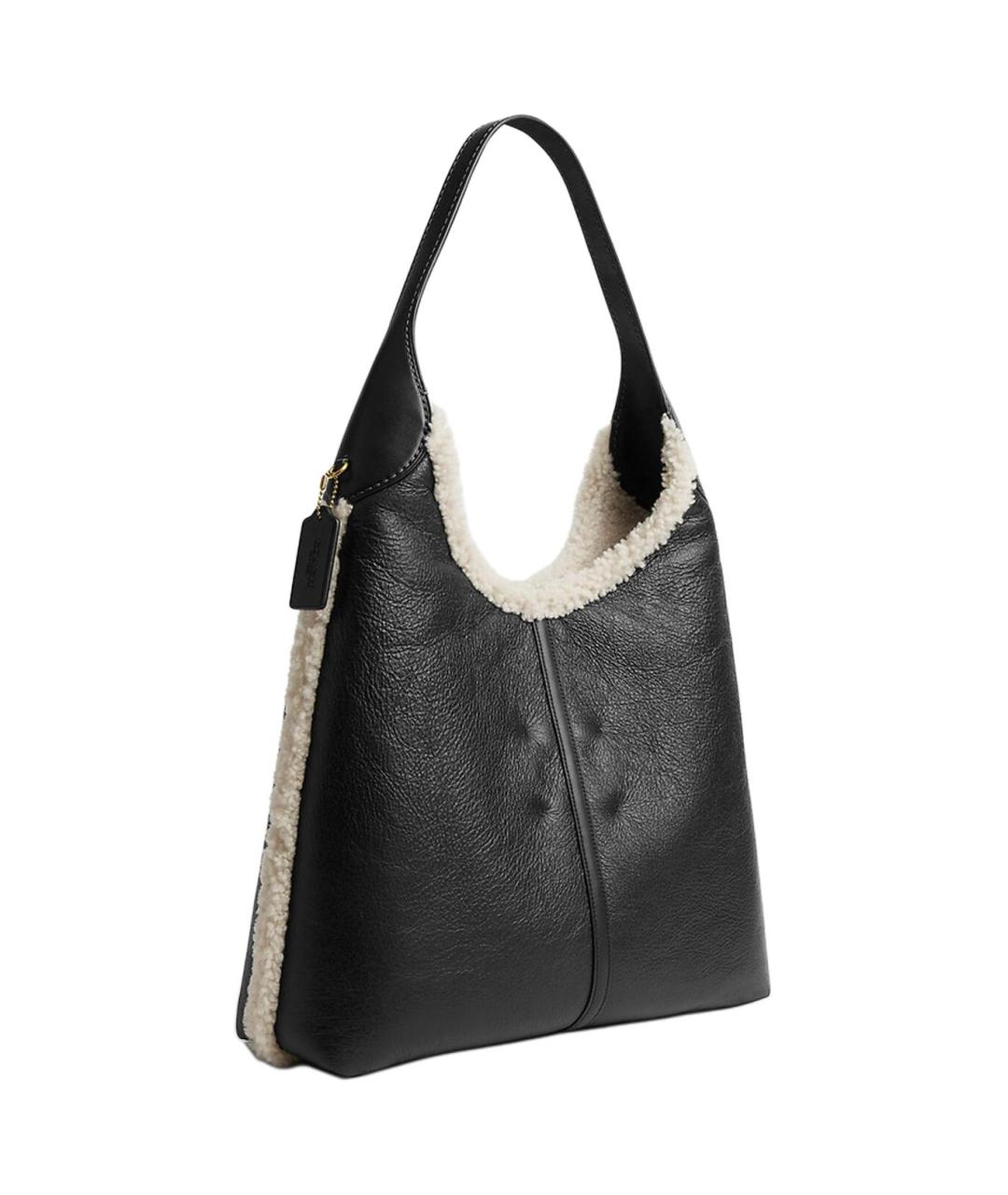 COACH Черная кожаная сумка тоут, фото 2