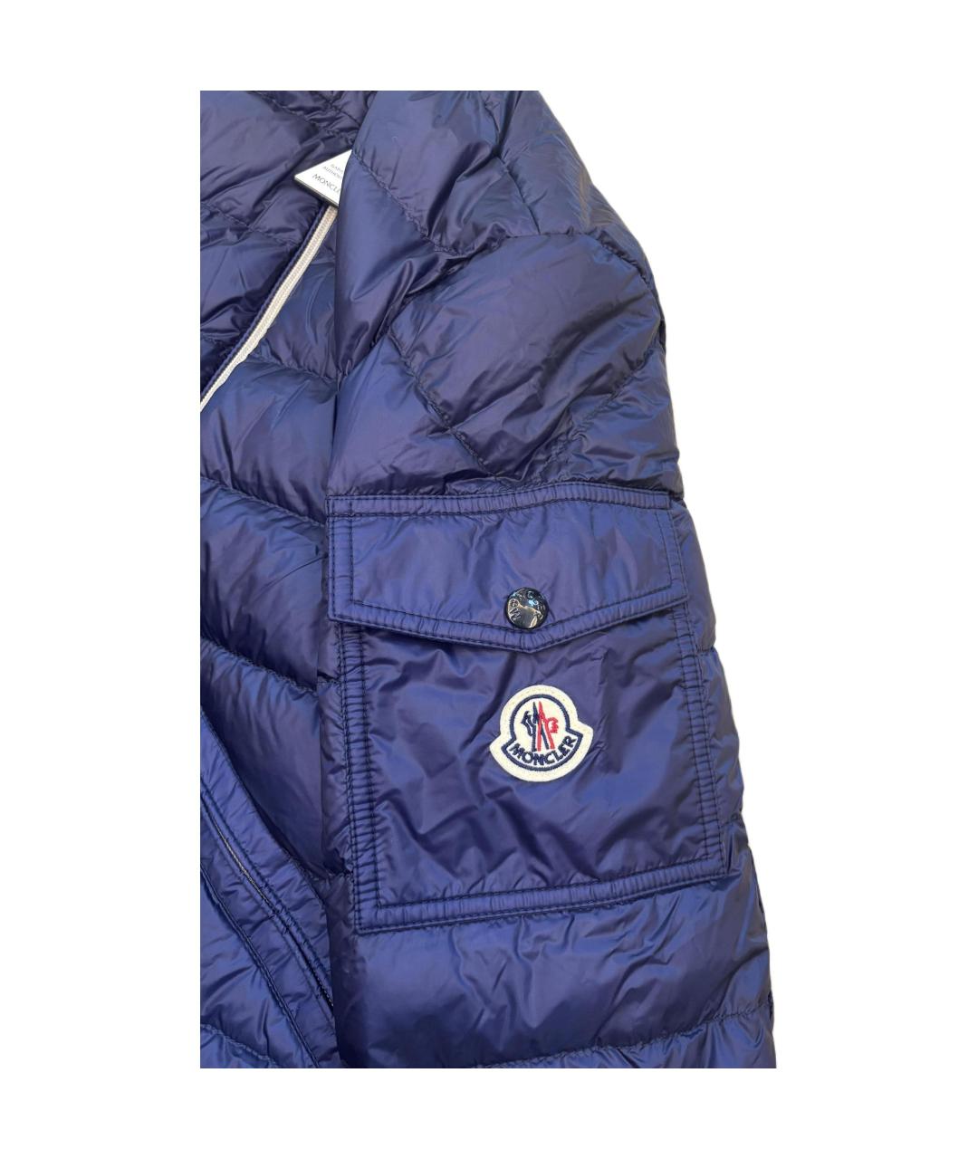 MONCLER Синий пуховик, фото 4