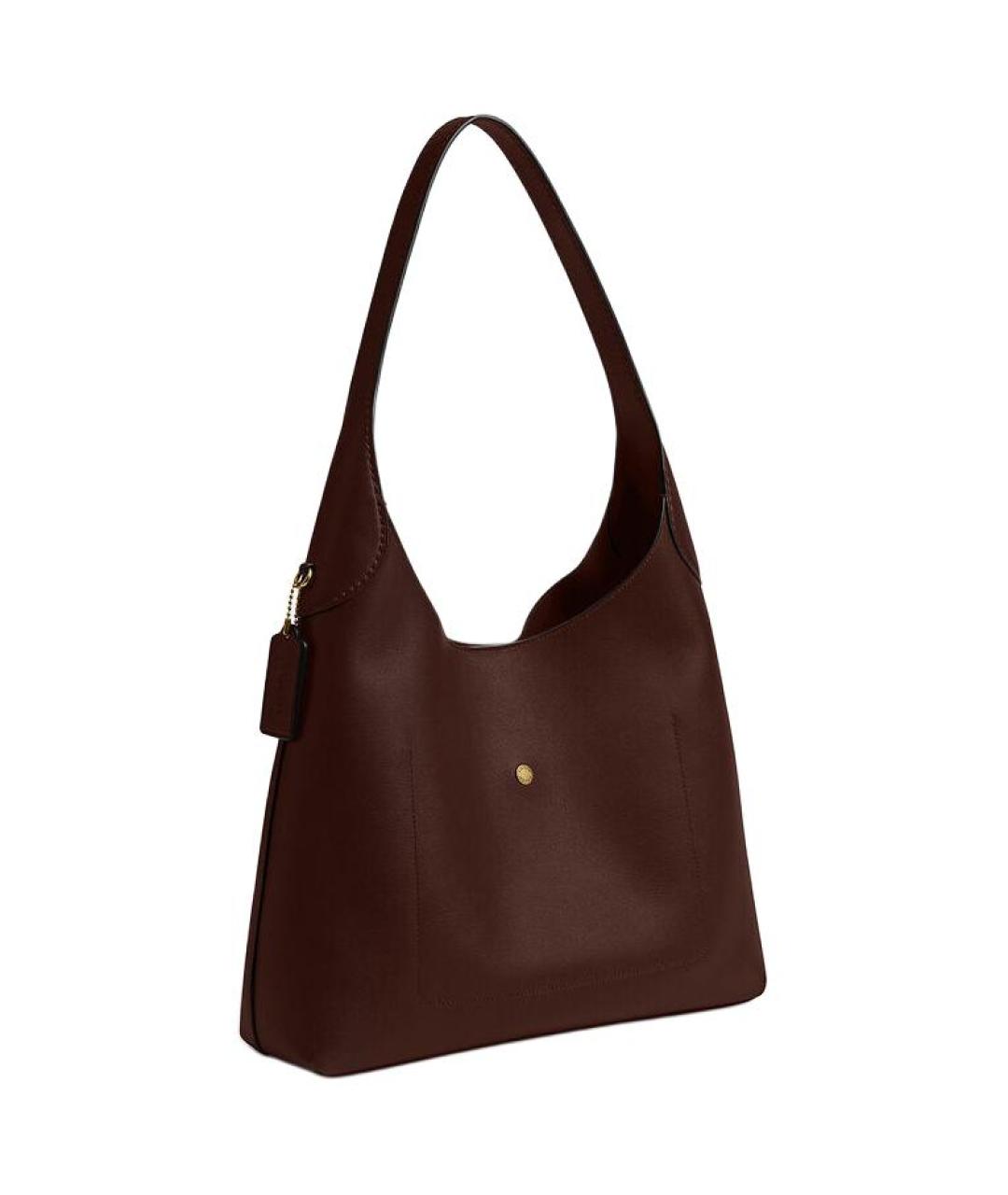 COACH Коричневая кожаная сумка через плечо, фото 2