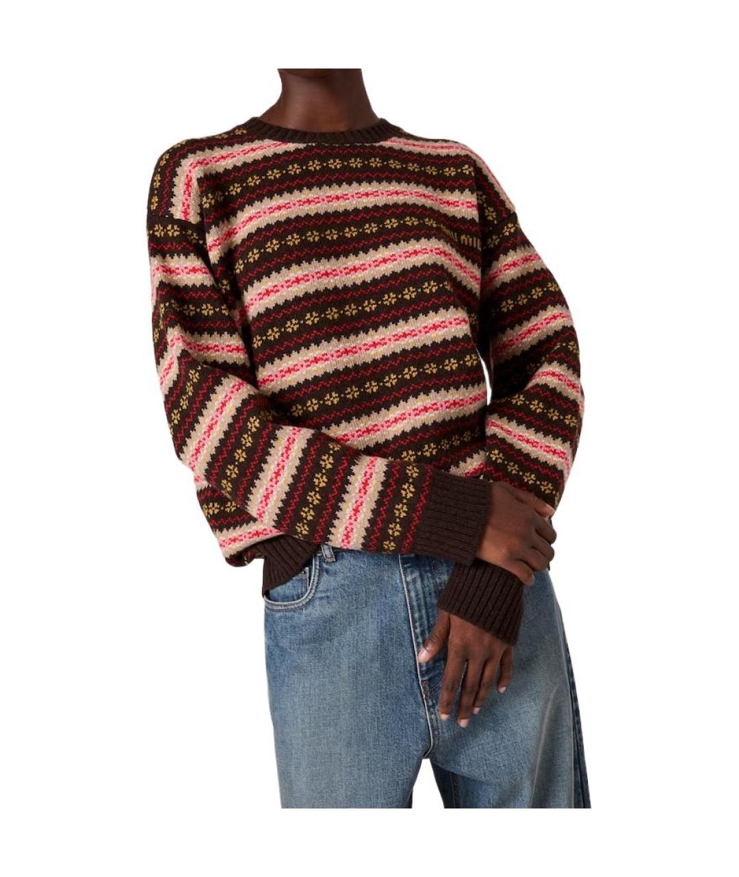 MIU MIU Коричневый джемпер / свитер, фото 2