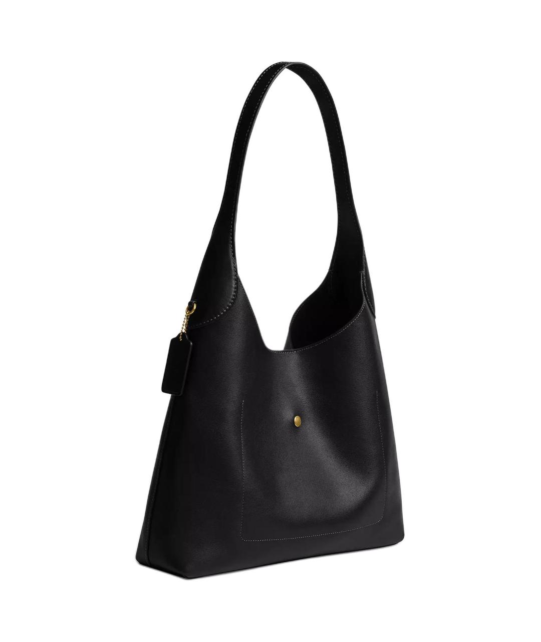 COACH Черная кожаная сумка через плечо, фото 2