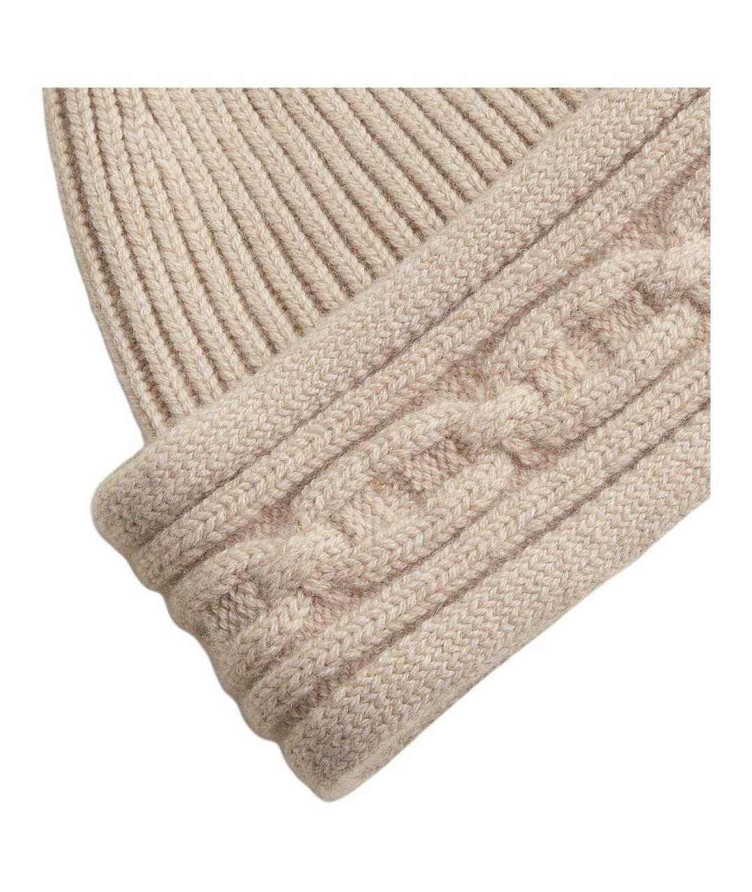 HERMES Бежевая кашемировая шапка, фото 3