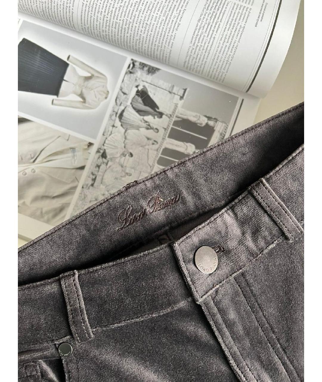 LORO PIANA Серые брюки узкие, фото 6
