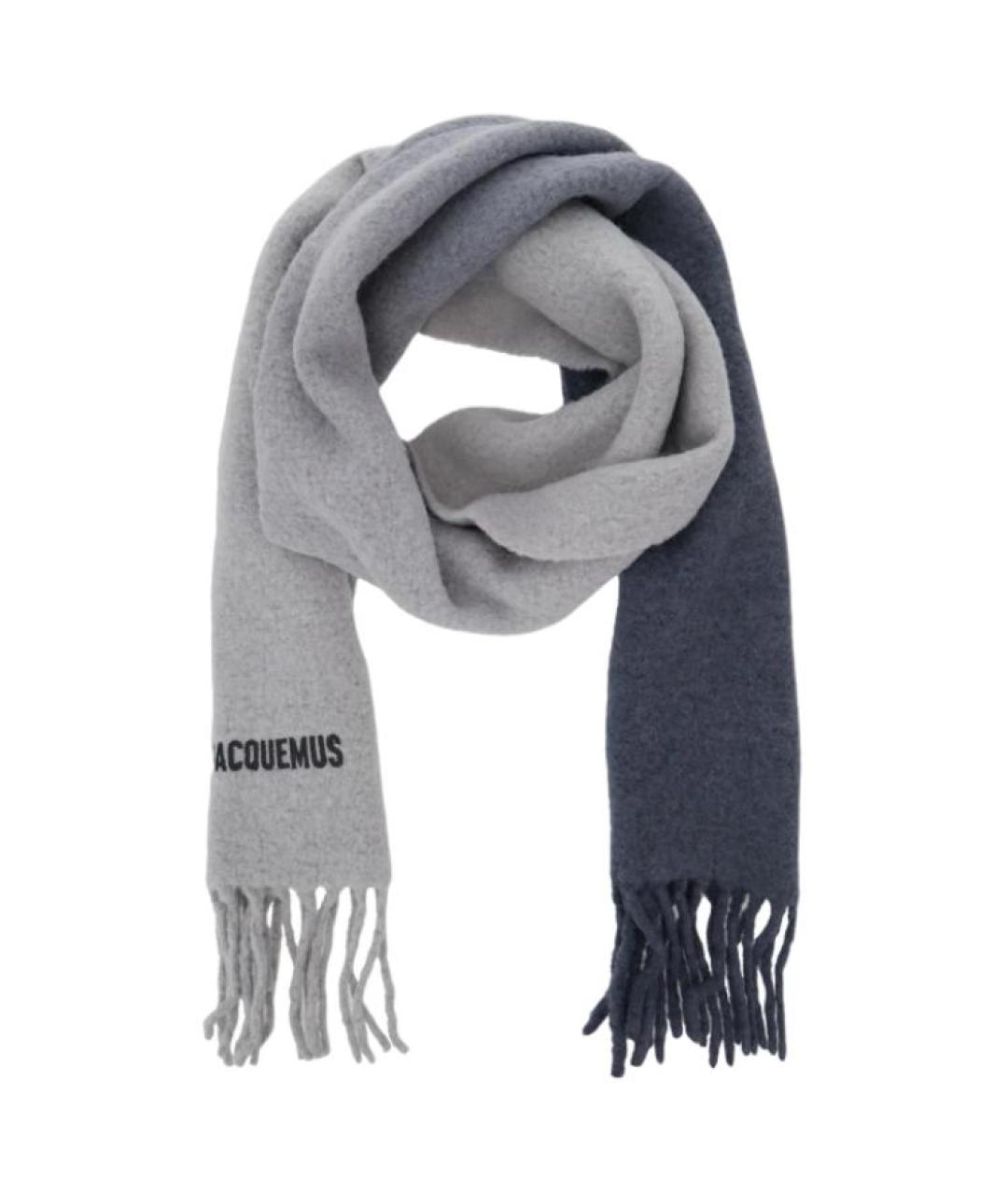 JACQUEMUS Серый шарф, фото 2