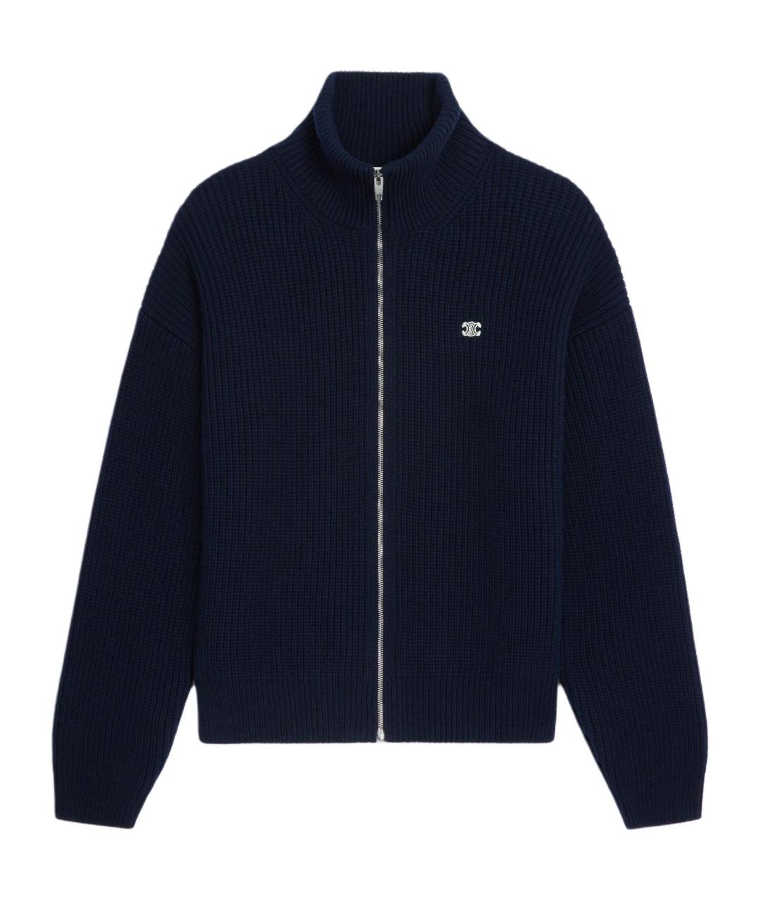 CELINE Темно-синий джемпер / свитер, фото 1