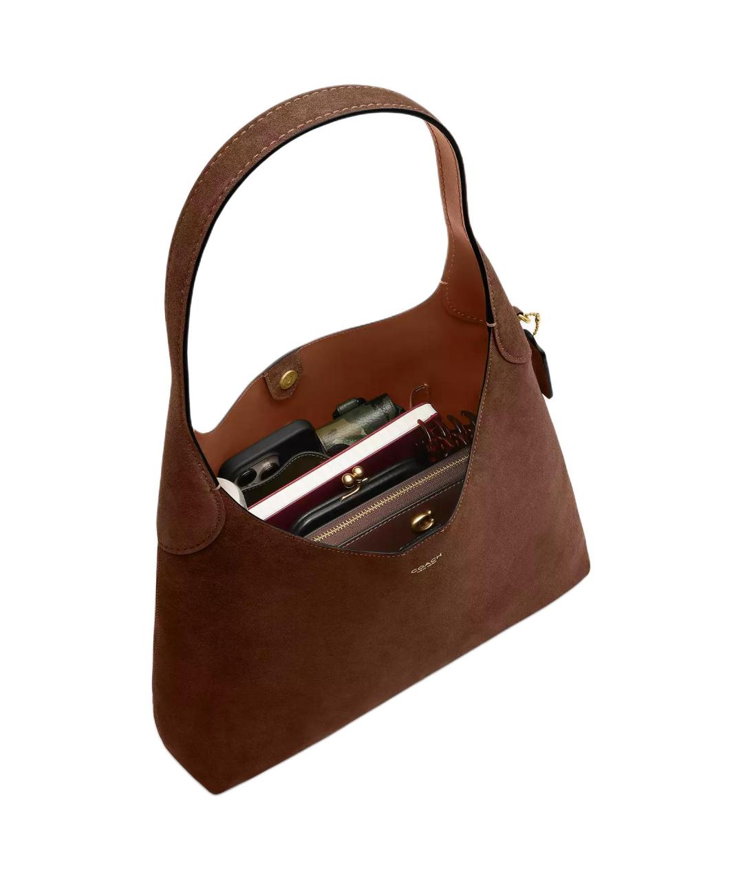 COACH Коричневая сумка через плечо, фото 5