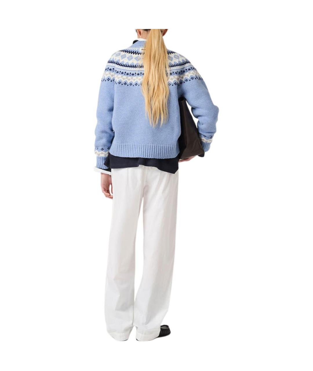 MIU MIU Синий джемпер / свитер, фото 4