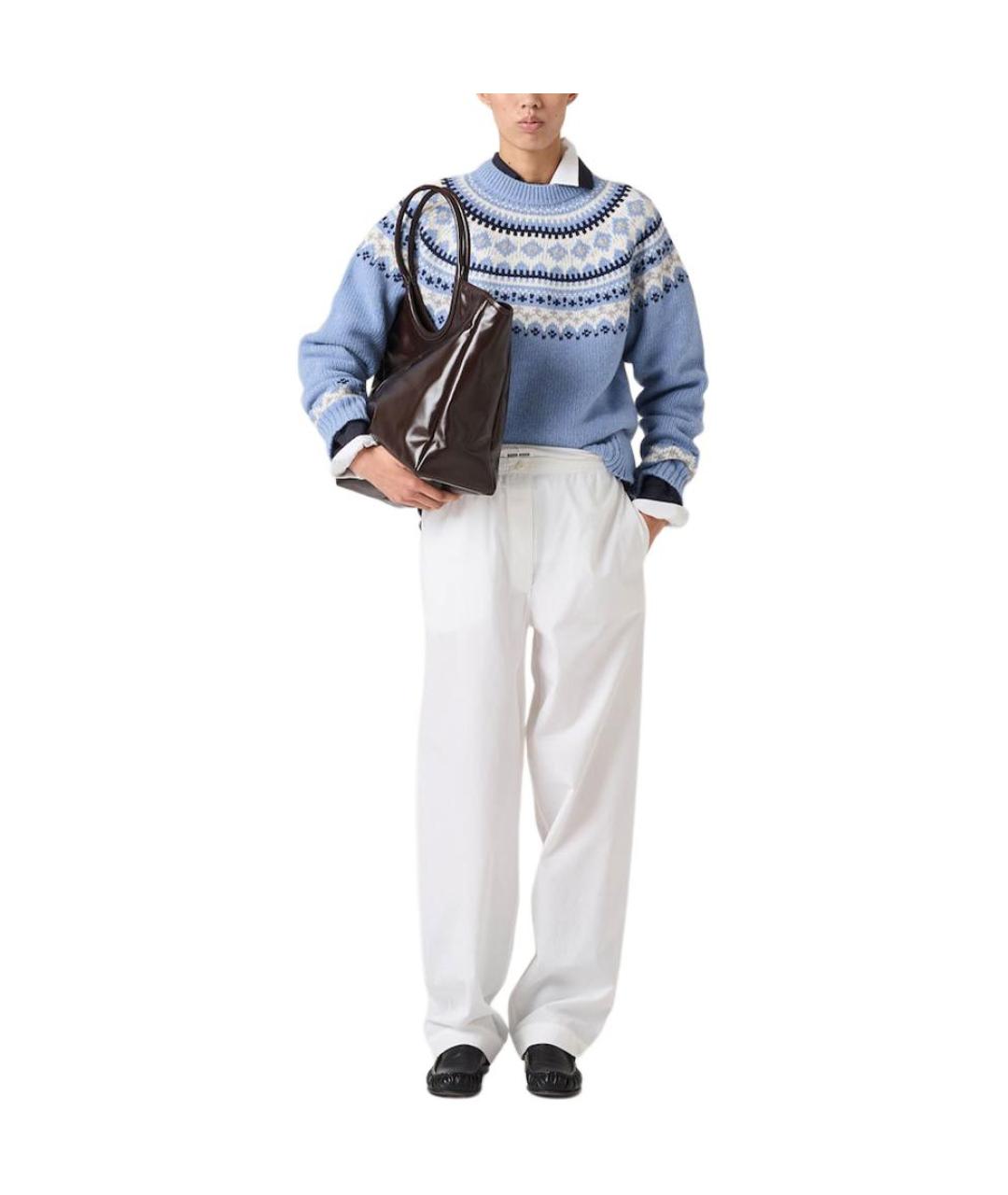 MIU MIU Синий джемпер / свитер, фото 2