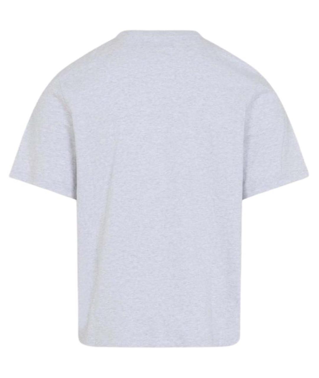 JACQUEMUS Серая хлопковая футболка, фото 2