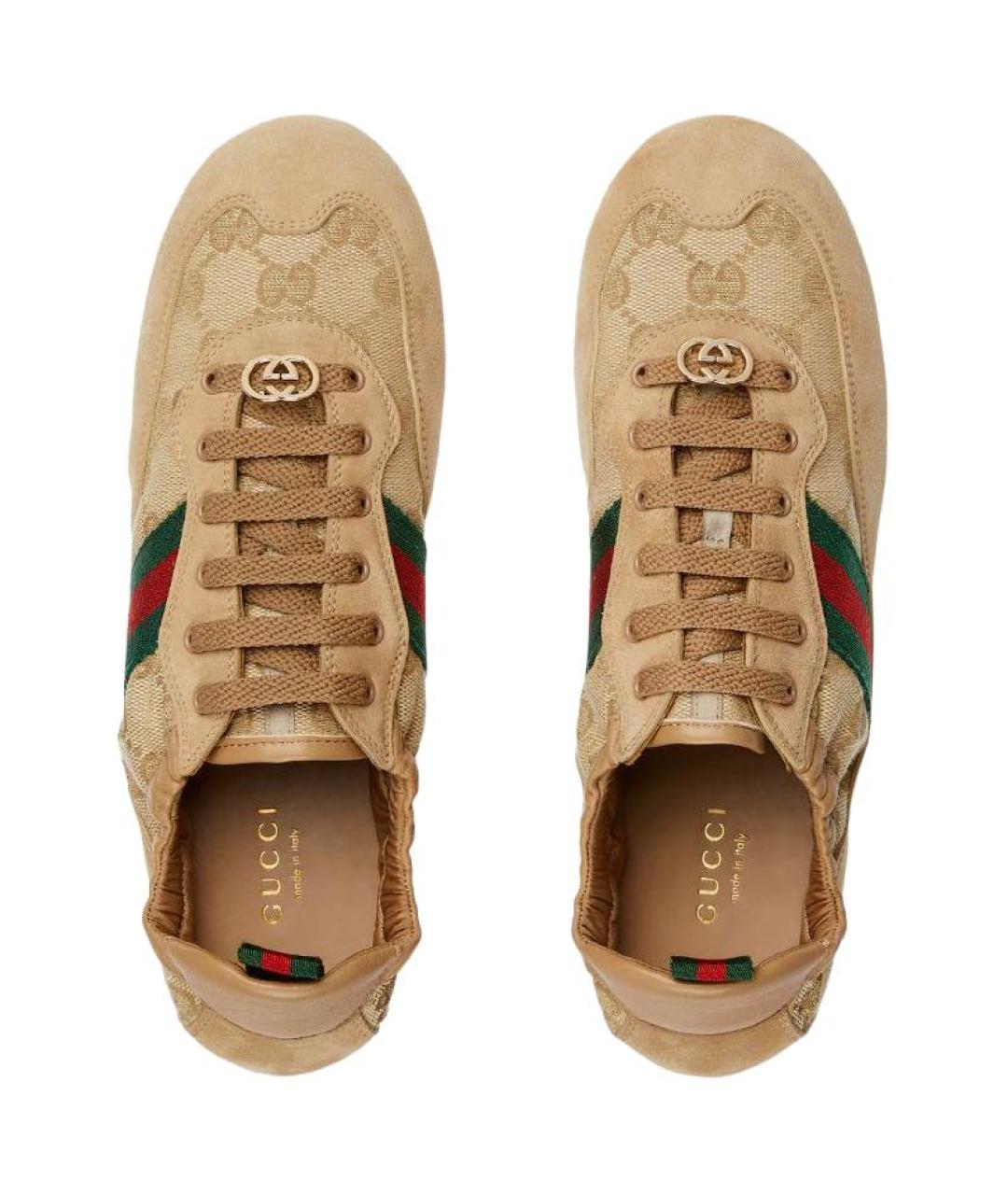 GUCCI Бежевые кроссовки, фото 4