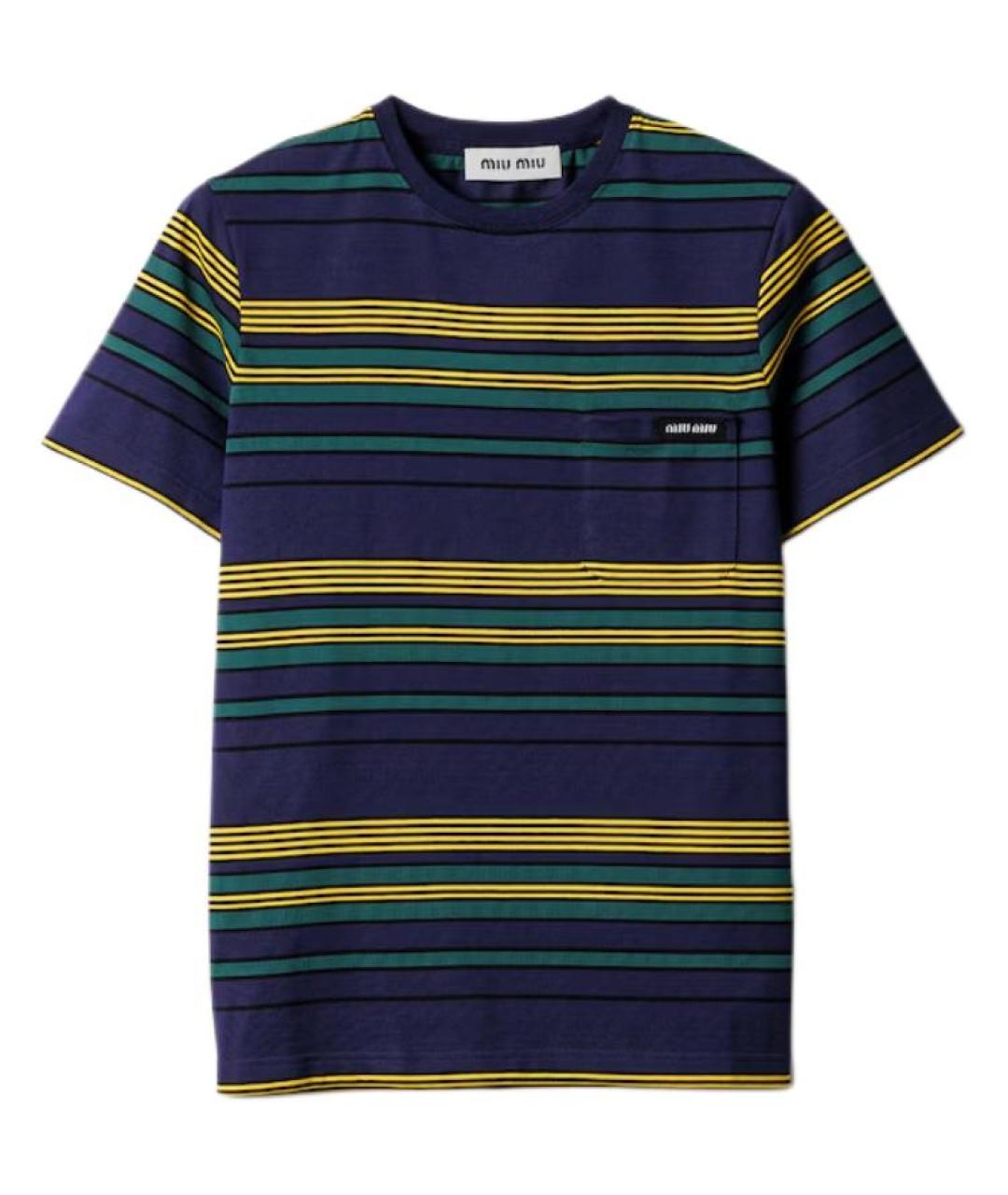 MIU MIU Синяя футболка, фото 1