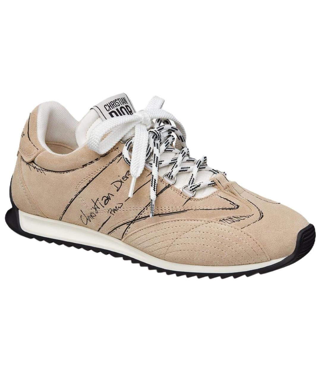 CHRISTIAN DIOR Розовые кожаные кроссовки, фото 3