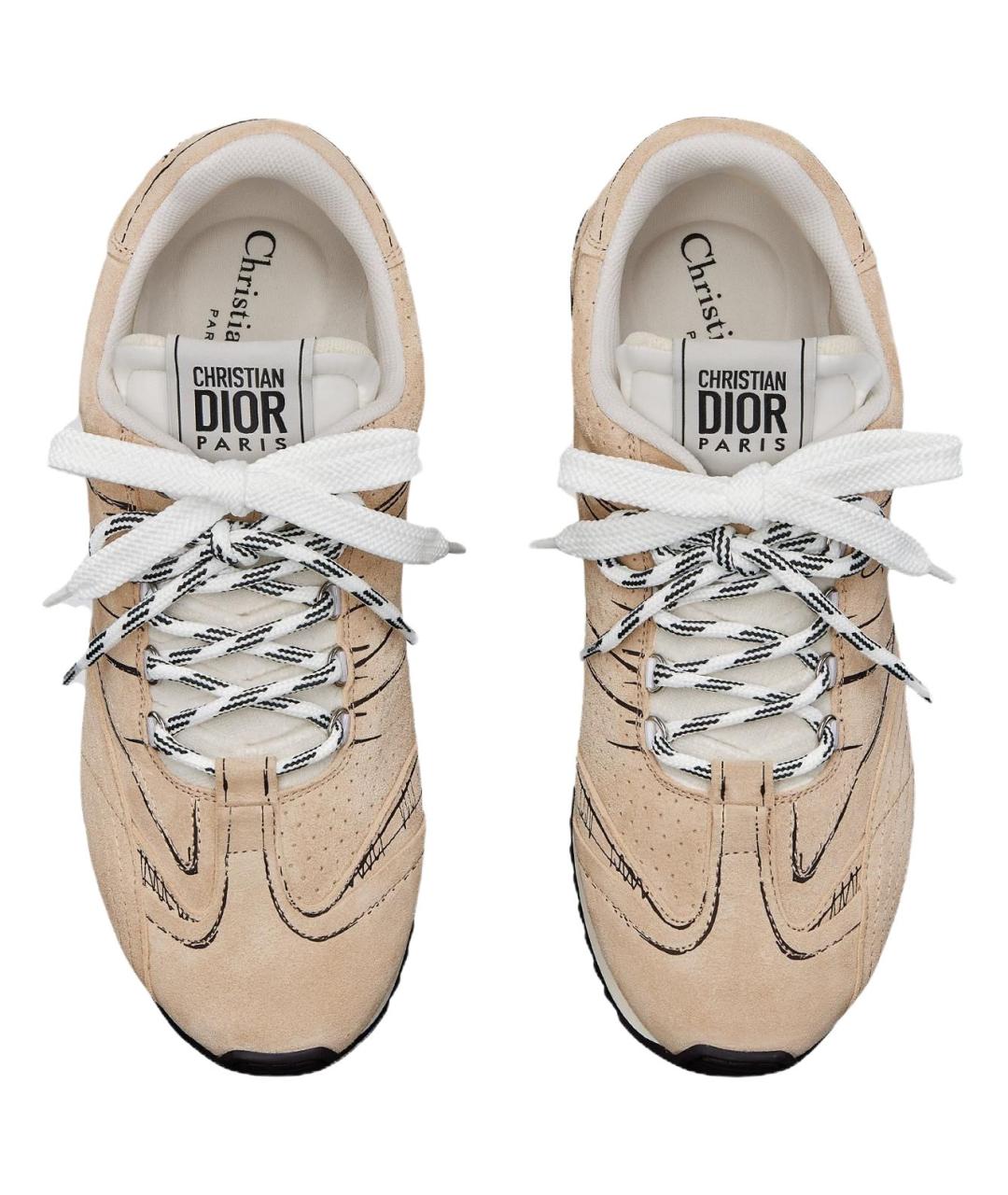 CHRISTIAN DIOR Розовые кожаные кроссовки, фото 5