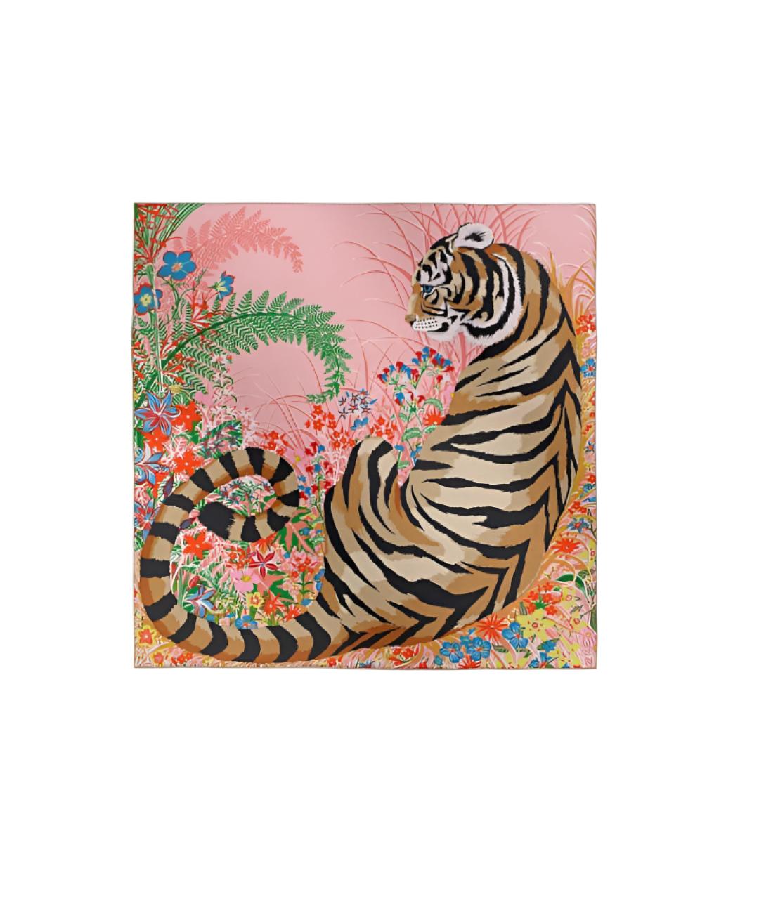 HERMES Мульти шелковый платок, фото 1