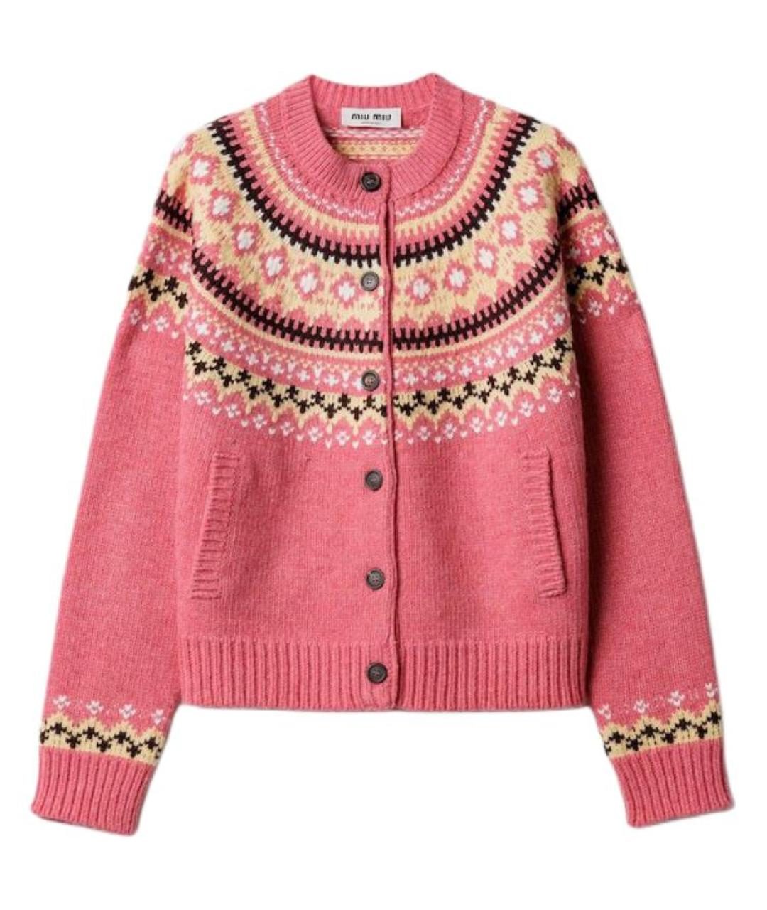 MIU MIU Розовый джемпер / свитер, фото 1