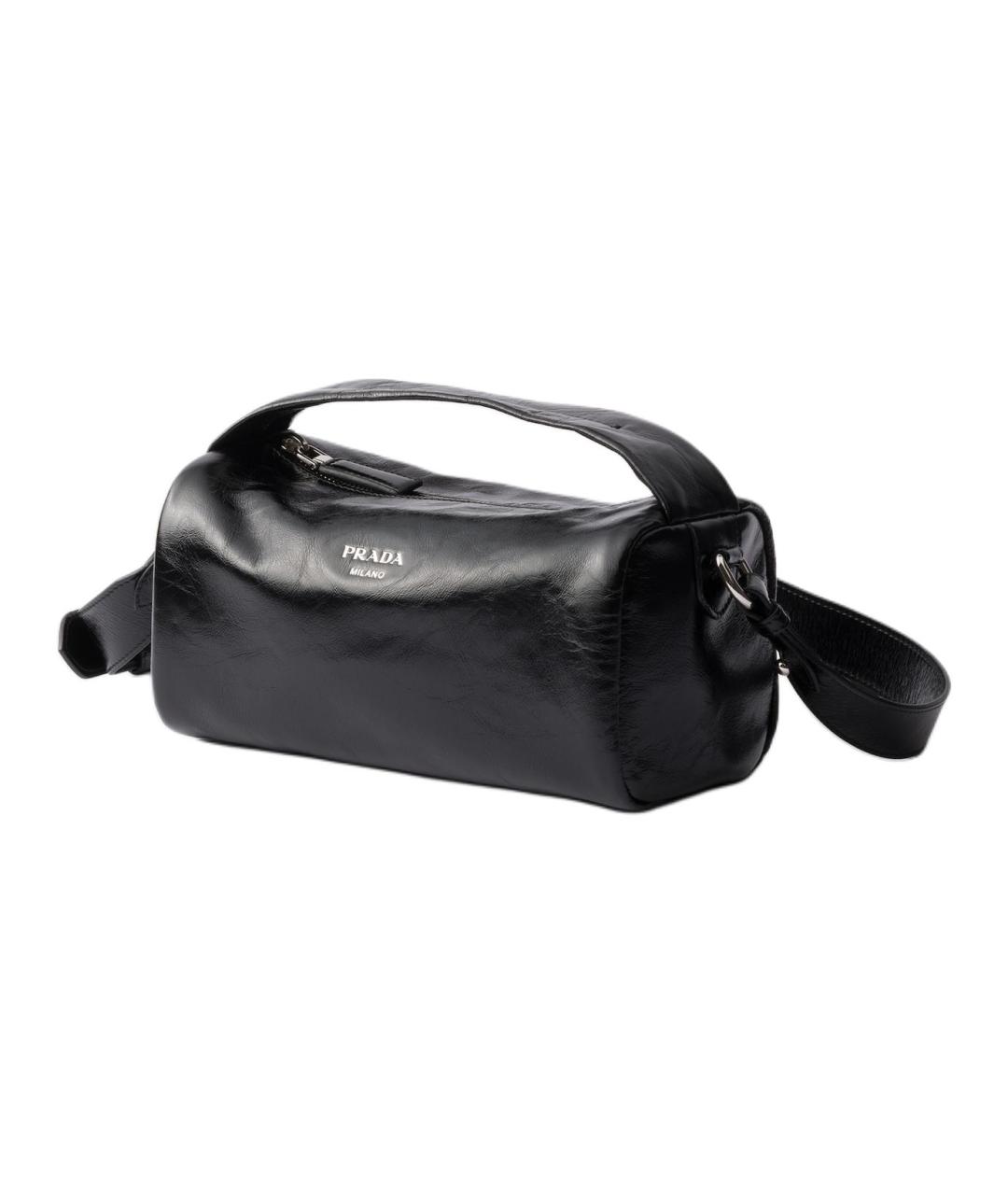 PRADA Черная кожаная сумка на плечо, фото 2