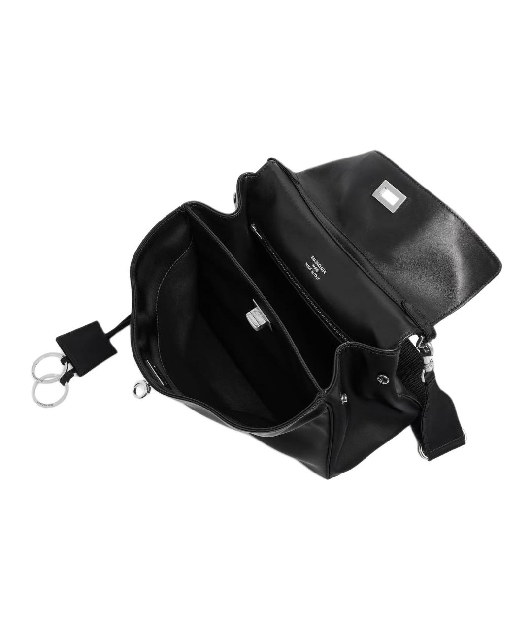 BALENCIAGA Черная кожаная сумка на плечо, фото 5