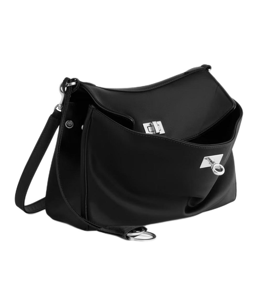 BALENCIAGA Черная кожаная сумка на плечо, фото 2