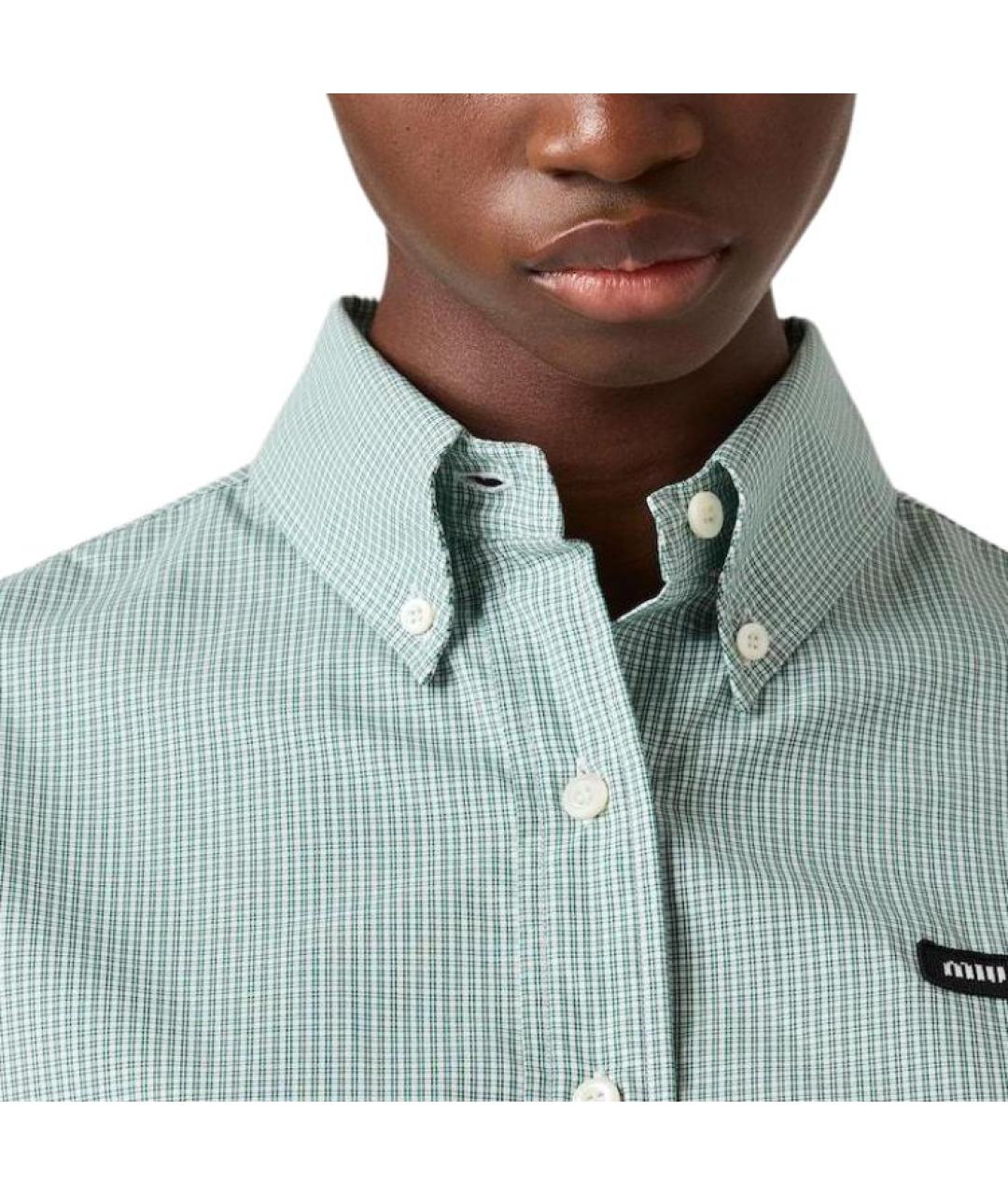 MIU MIU Зеленая рубашка, фото 4