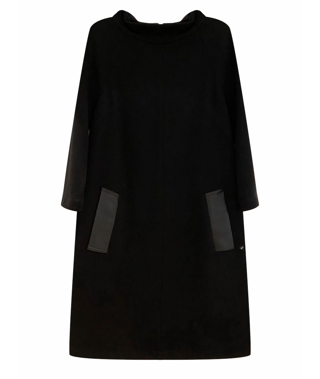 Falconeri Черное шерстяное повседневное платье, фото 1