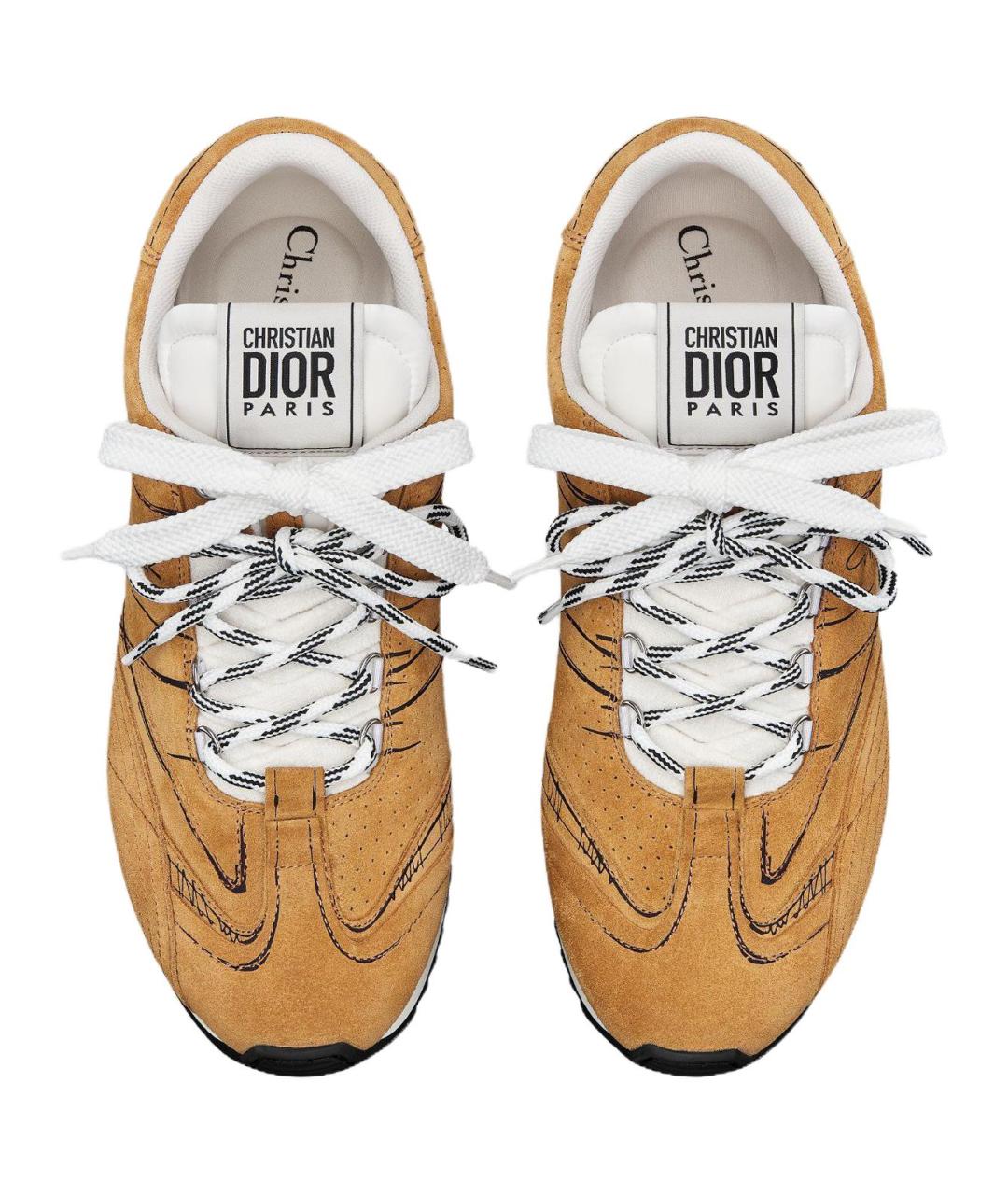 CHRISTIAN DIOR Коричневые замшевые кроссовки, фото 4