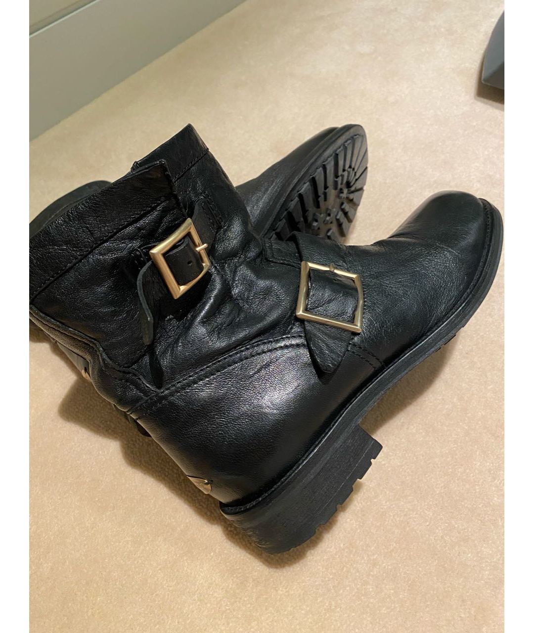 JIMMY CHOO Черные кожаные ботинки, фото 6