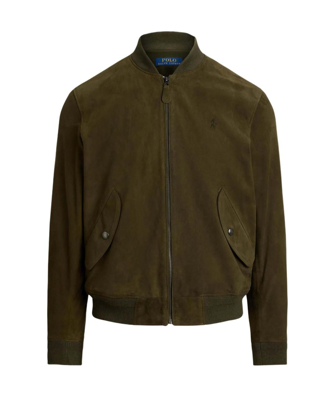 POLO RALPH LAUREN Зеленая замшевая куртка, фото 1