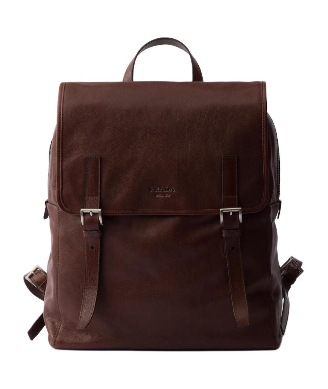 PRADA Коричневый рюкзак, фото 1